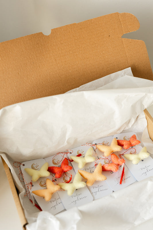 Cutie 10 martisoare gradinita "Fluturas de primavara