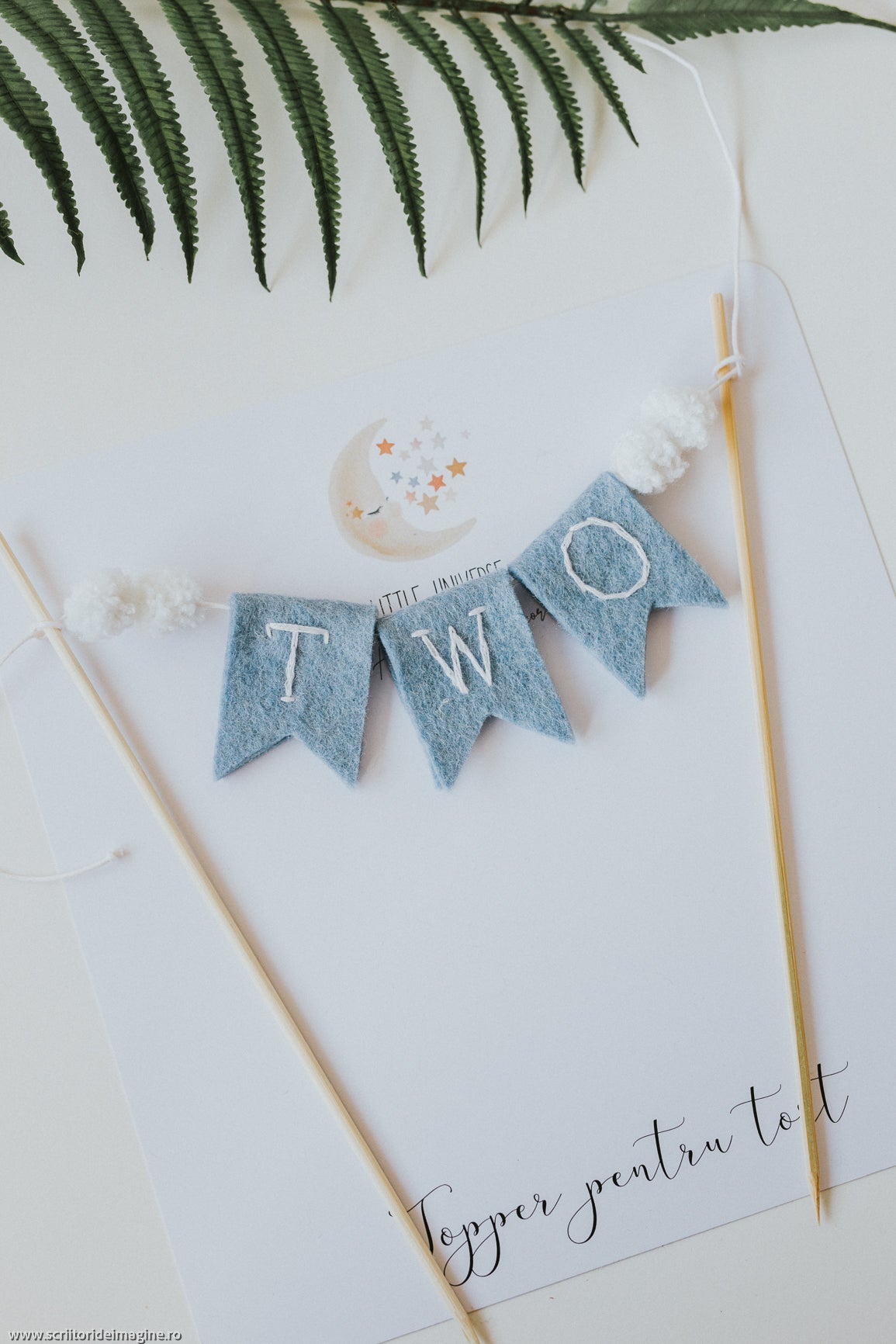 Topper pentru tort " Two"