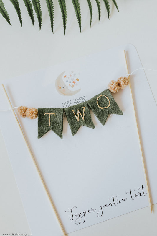 Topper pentru tort " Two"