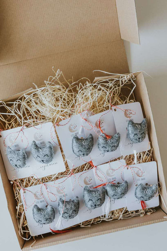 Cutie 10 martisoare gradinita "Pisoi alintat"