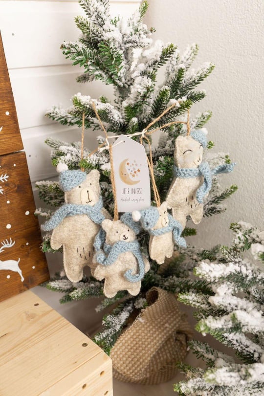 Ornament de Craciun- Familie de ursuleti cu 2 pui
