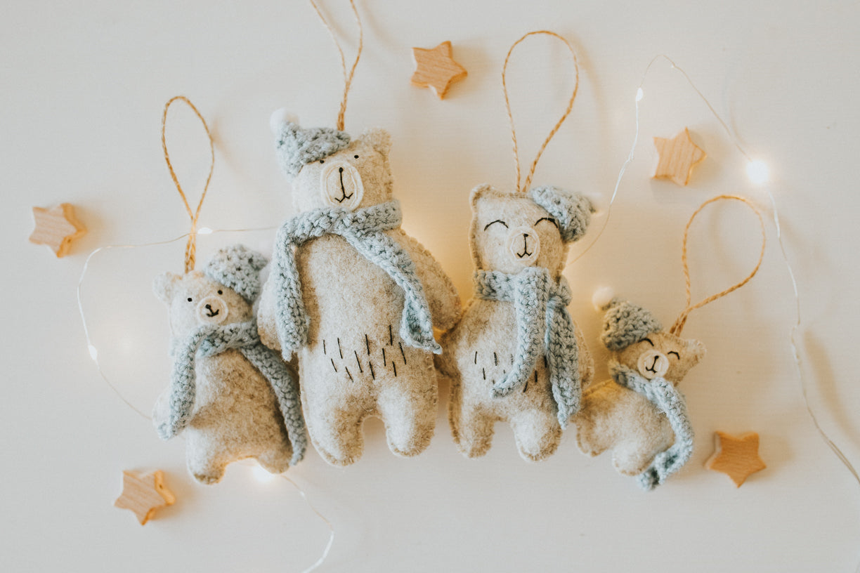 Ornament de Craciun- Familie de ursuleti cu 2 pui