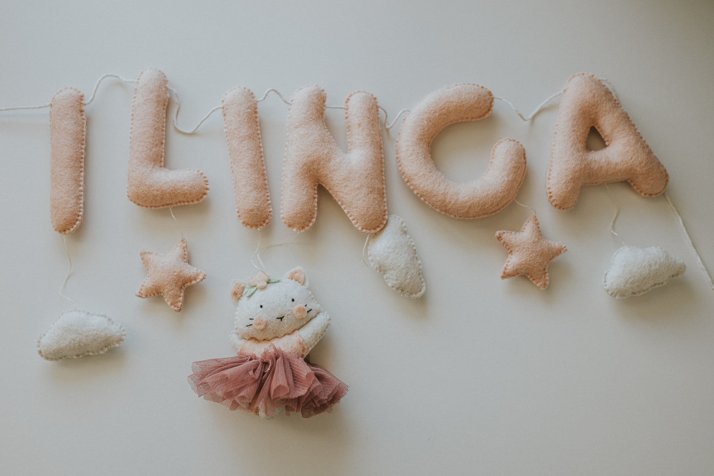 Ghirlanda nume "The cat ballerina'"