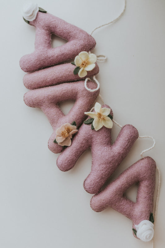 ghirlanda din fetru personalizata